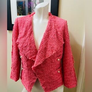 Karl Lagerfeld Pink Tweed Blazer